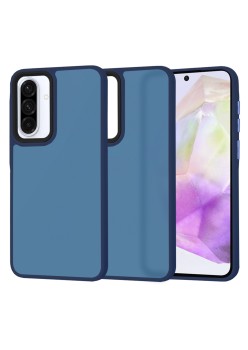 Husa pentru Samsung Galaxy A56 5G - HaloFrost - protectie la camere si finisaj mat - Deep Blue