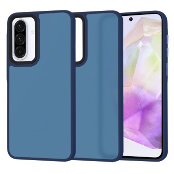 Husa pentru Samsung Galaxy A56 5G - HaloFrost - protectie la camere si finisaj mat - Deep Blue
