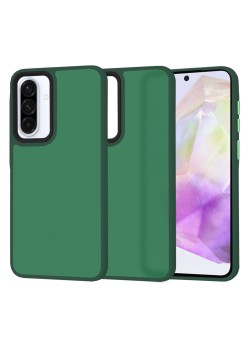 Husa pentru Samsung Galaxy A36 - HaloFrost - protectie la camere si finisaj mat - Midnight Green