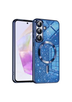 Husa pentru Samsung Galaxy A36, Glitter MagSafe, Atasare Magnetica, Deep Blue