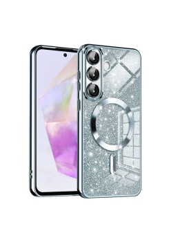 Husa pentru Samsung Galaxy A36, Glitter MagSafe, Atasare Magnetica, Light Blue