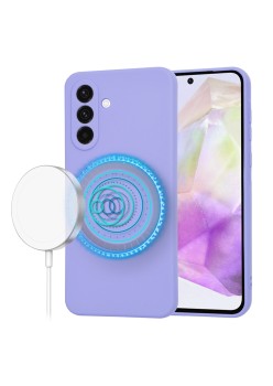 Husa pentru Samsung Galaxy A36 - MagSafe, Microfibra in interior, Light Purple