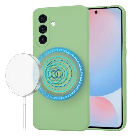 Husa pentru Samsung Galaxy A56 - MagSafe, Microfibra in interior, Mint Green
