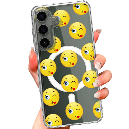 Husa personalizata pentru Samsung Galaxy S24, MagSafe Atasare Magnetica, Fata Afectiune