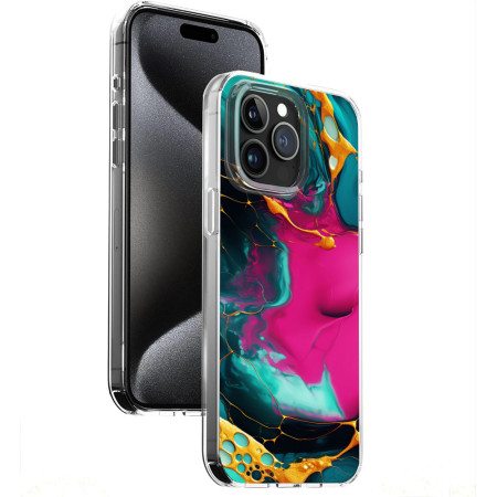 Husa personalizata compatibila Apple iPhone 15, MagSafe Atasare Magnetica, Antisoc, Neons And Brights 22