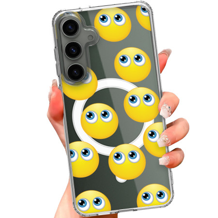 Husa personalizata pentru Samsung Galaxy S24, MagSafe Atasare Magnetica, Rolling eyes