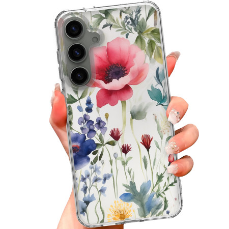 Husa personalizata compatibila Samsung Galaxy S23, MagSafe Atasare Magnetica, Antisoc, Model Floral 4