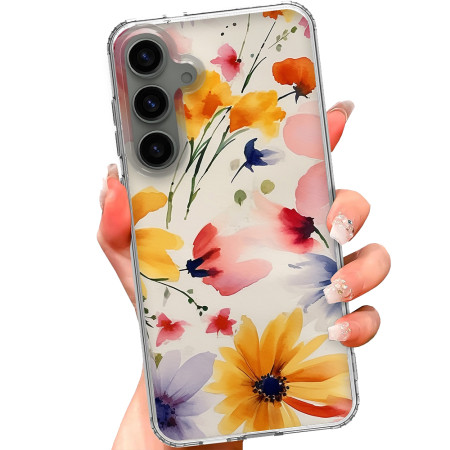 Husa personalizata compatibila Samsung Galaxy S23, MagSafe Atasare Magnetica, Antisoc, Model Floral 2