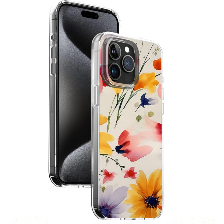 Husa personalizata pentru Apple iPhone 14 Pro, MagSafe Atasare Magnetica, Antisoc, Model Floral 2