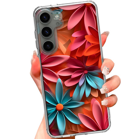 Husa personalizata pentru Samsung Galaxy S24, MagSafe Flower Medley 1