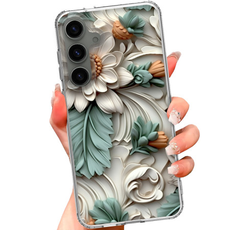 Husa personalizata pentru Samsung Galaxy S24, MagSafe Flower Medley 4