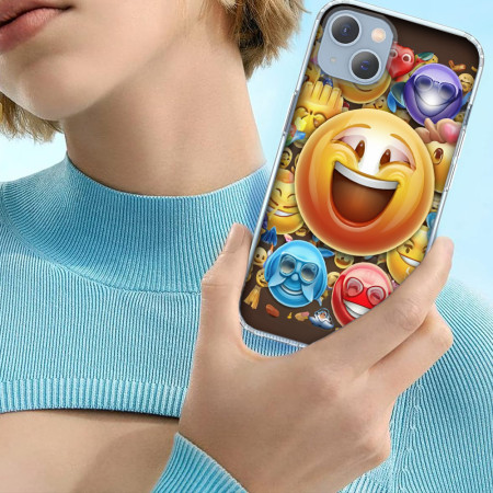 Husa personalizata pentru Apple iPhone 13, MagSafe Atasare Magnetica, Antisoc, Emoji Smiley Faces
