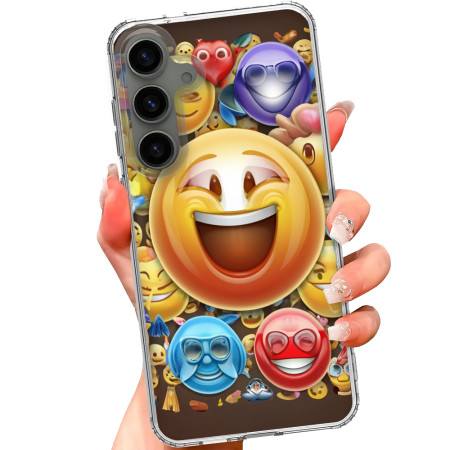 Husa personalizata pentru Samsung Galaxy S24, MagSafe Atasare Magnetica, Emoji Smiley Faces