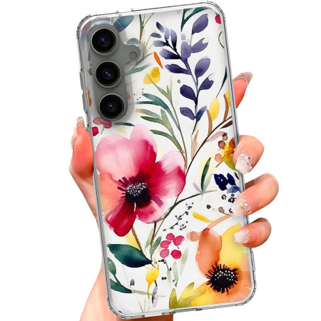 Husa personalizata compatibila Samsung Galaxy S23, MagSafe Atasare Magnetica, Antisoc, Model Floral 5