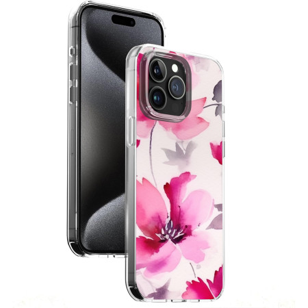 Husa personalizata pentru Apple iPhone 14, MagSafe Atasare Magnetica, Antisoc, Model Floral 6