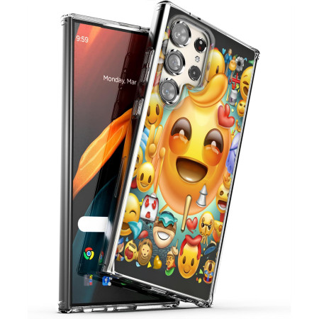 Husa personalizata pentru Samsung Galaxy S23 Ultra, MagSafe Atasare Magnetica, Emoji Baby Face