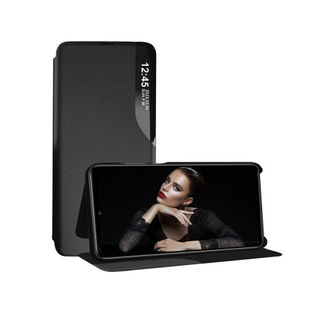 Husa Tip Carte compatibila Xiaomi Redmi Note 13 5G, Stand View, Black