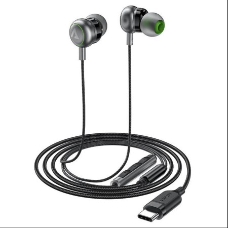 Casti cu microfon, in-ear, Type-C, 1.2m - Black