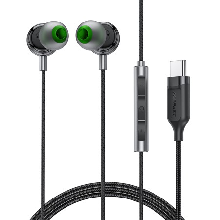 Casti cu microfon, in-ear, Type-C, 1.2m - Black