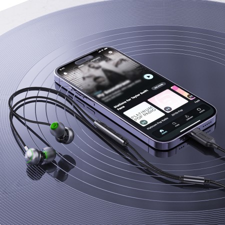 Casti cu microfon, in-ear, Type-C, 1.2m - Black