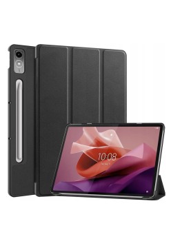 Husa Tableta pentru Lenovo Tab P12 - Microfibra, Auto Sleep/Wake, Protectie Antisoc, Black