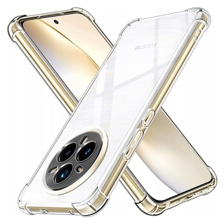 Husa Antisoc pentru Realme 14 Pro+, AirBag PRO, 4 Colturi Ranforsate, Clear