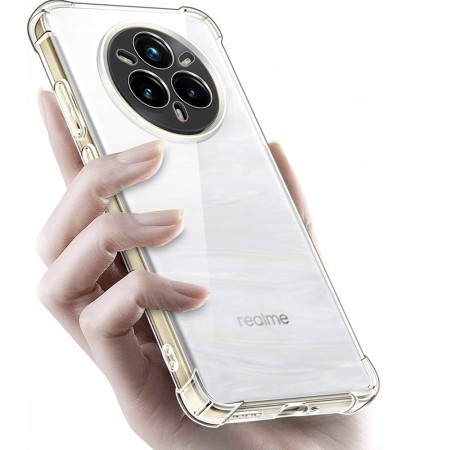 Husa Antisoc pentru Realme 14 Pro+, AirBag PRO, 4 Colturi Ranforsate, Clear