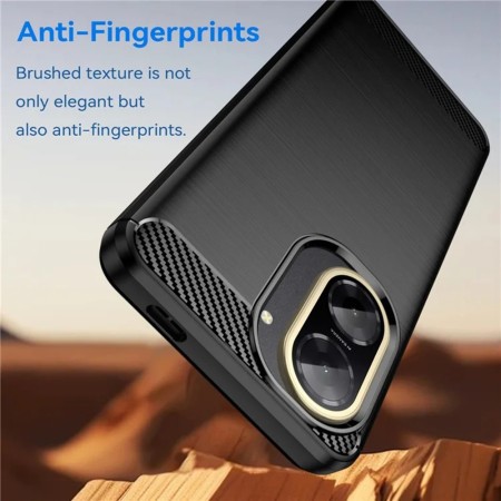 Husa silicon Carbon pentru Xiaomi Redmi A5 4G (Standard), Tech Protects, Negru