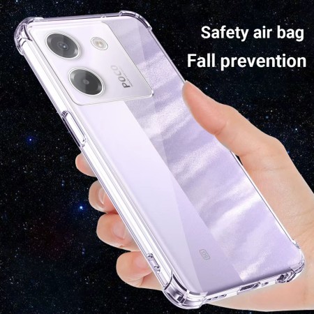 Husa Antisoc pentru Xiaomi Poco M7 Pro 5G, AirBag PRO, 4 Colturi Ranforsate, Clear