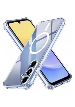 Husa Antisoc pentru Samsung Galaxy A16, AirBag Magsafe, 4 Colturi Ranforsate, Clear