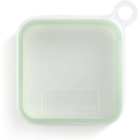 Caserolă Compactă pentru Sandwich, Reutilizabilă, din Silicon cu Capac Etanș, Ușor de Transportat și Curățat, Verde