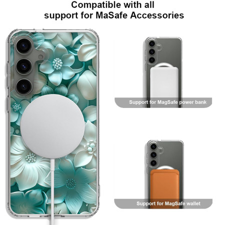 Husa personalizata pentru Samsung Galaxy S24, MagSafe Flower Medley 8