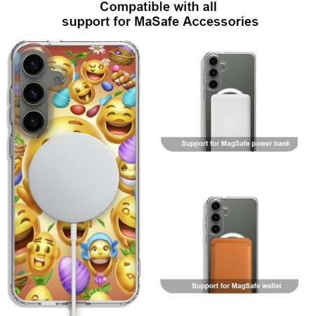 Husa personalizata pentru Samsung Galaxy S23, MagSafe Atasare Magnetica, Emoji Stop