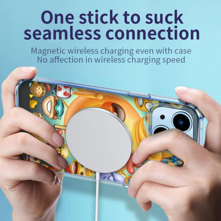 Husa personalizata pentru Apple iPhone 13, MagSafe Atasare Magnetica, Antisoc, Emoji Baby Face