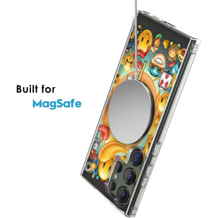 Husa personalizata pentru Samsung Galaxy S23 Ultra, MagSafe Atasare Magnetica, Emoji Baby Face