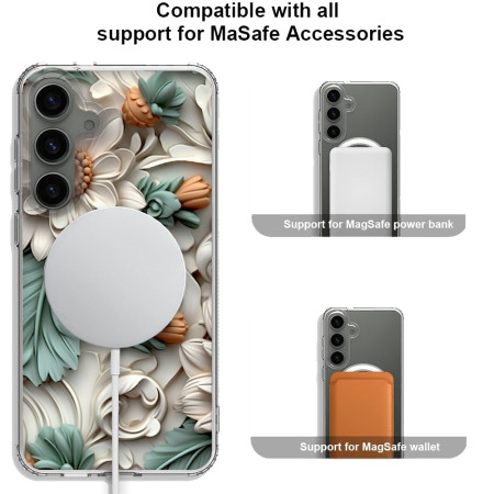 Husa personalizata pentru Samsung Galaxy S24, MagSafe Flower Medley 4