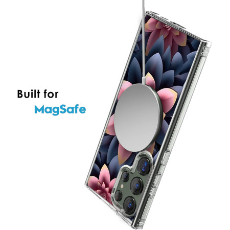 Husa personalizata pentru Samsung Galaxy S24 Ultra, MagSafe Atasare Magnetica, 3D Flower Medley 15
