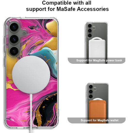 Husa personalizata compatibila Samsung Galaxy S23, MagSafe Atasare Magnetica, Antisoc, Neons and Brights 33