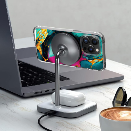 Husa personalizata compatibila Apple iPhone 15, MagSafe Atasare Magnetica, Antisoc, Neons And Brights 22