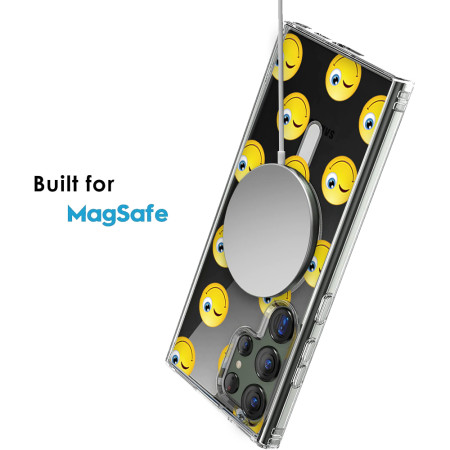 Husa personalizata pentru Samsung Galaxy S24 Ultra, MagSafe Atasare Magnetica, Winking Face