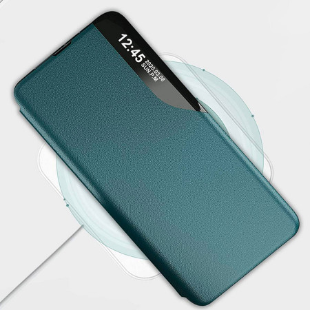 Husa Tip Carte compatibila Xiaomi Redmi Note 13 5G, Stand View, Dark Green