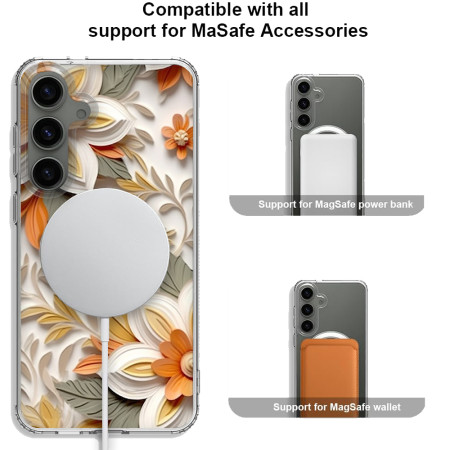 Husa personalizata pentru Samsung Galaxy S23, MagSafe Flower Medley 3