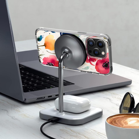 Husa personalizata pentru Apple iPhone 13, MagSafe Atasare Magnetica, Antisoc, Model Floral 3