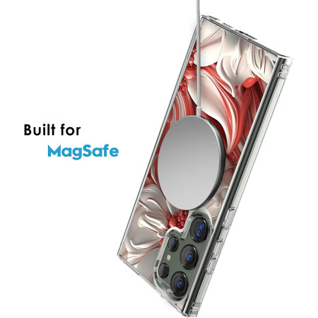 Husa personalizata pentru Samsung Galaxy S23 Ultra, MagSafe Atasare Magnetica, 3D Flower Medley 12