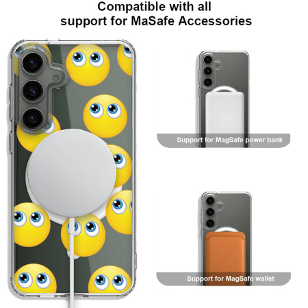 Husa personalizata pentru Samsung Galaxy S24, MagSafe Atasare Magnetica, Rolling eyes
