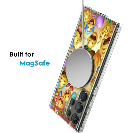 Husa pentru Samsung Galaxy S25 Ultra, Atasare Magnetica, MagSafe, Emoji Stop