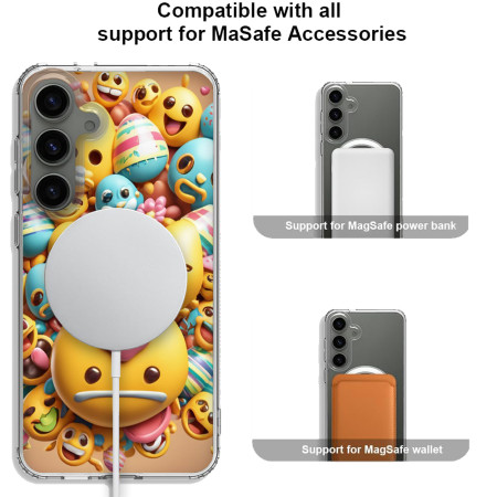 Husa personalizata pentru Samsung Galaxy S23, MagSafe Atasare Magnetica, Emoji Smile