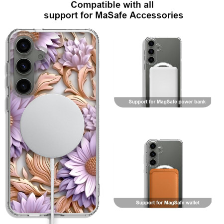 Husa personalizata pentru Samsung Galaxy S23, MagSafe Flower Medley 5