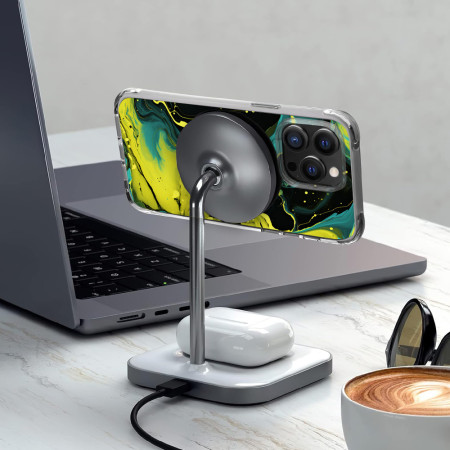 Husa personalizata compatibila Apple iPhone 15 Pro, MagSafe Atasare Magnetica, Antisoc, Neons And Brights 25