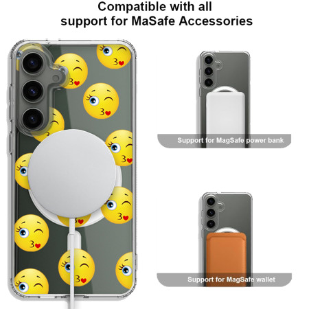 Husa personalizata pentru Samsung Galaxy S24, MagSafe Atasare Magnetica, Fata Afectiune